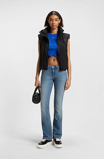 Jeans BOSS Comfort-Stretch Flared Leg Jeans Blå | 50541829, 1