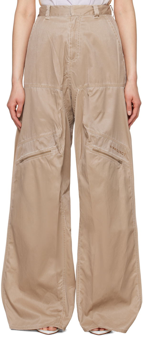Bukser Y/PROJECT Pop-Up Trousers Beige | 203PA003, 0