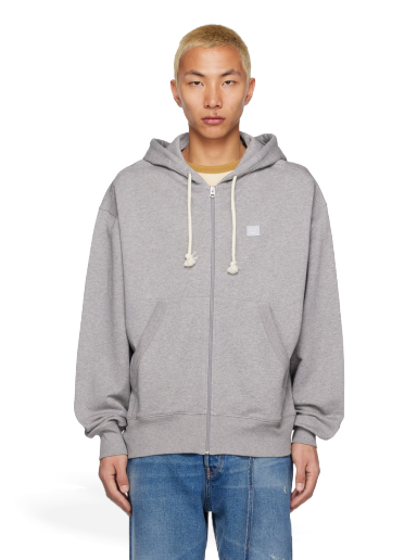 Sweatshirt Acne Studios Patch Zip-Up Hoodie Grå | CI0130-