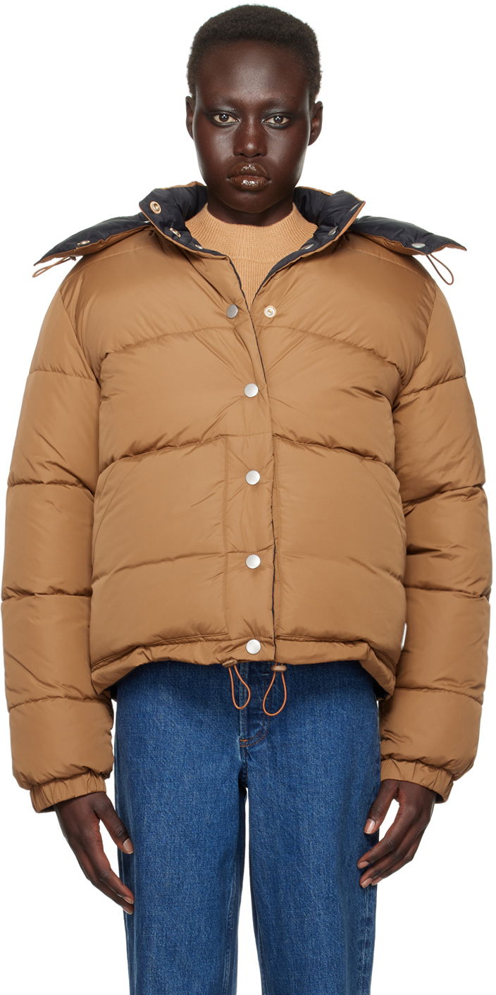 Puffer jakke A.P.C. Tan & Black Sophie Reversible Puffer Jacket Brun | PAAFW-F30200, 0