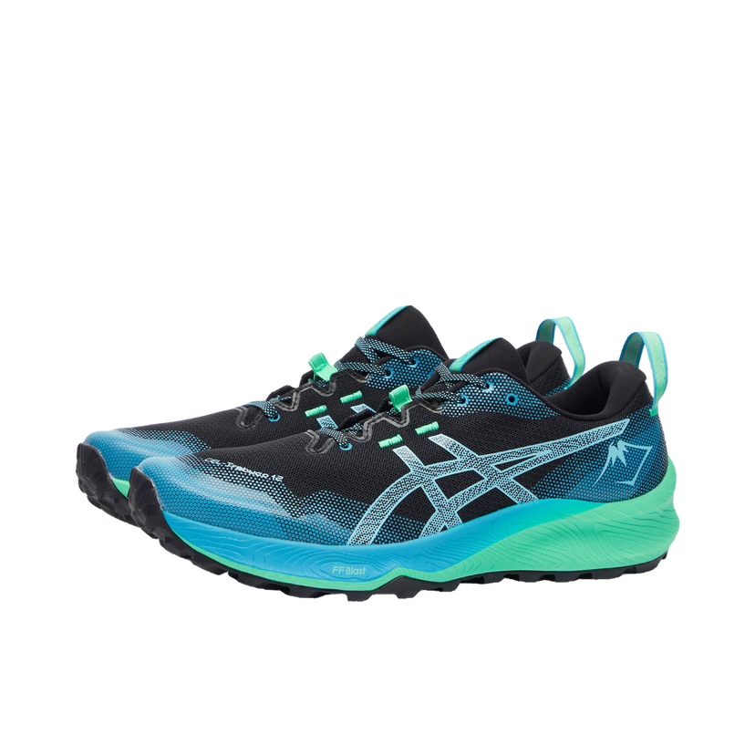 Løbe Asics GEL-TRABUCO 12 Sneakers in Black/Bright Cyan, Size UK 10 | END. Clothing Turkis | 1011B799-002