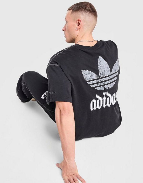 T-shirt adidas Originals T-Shirt Gfx Tee Lo Oversized Distressed Graphic Exposed Seams Sort | KC6725, 0