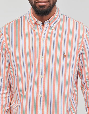 Skjorte Polo by Ralph Lauren Classic-Collar Striped Cotton Shirt Lyserød | 710928920001, 3