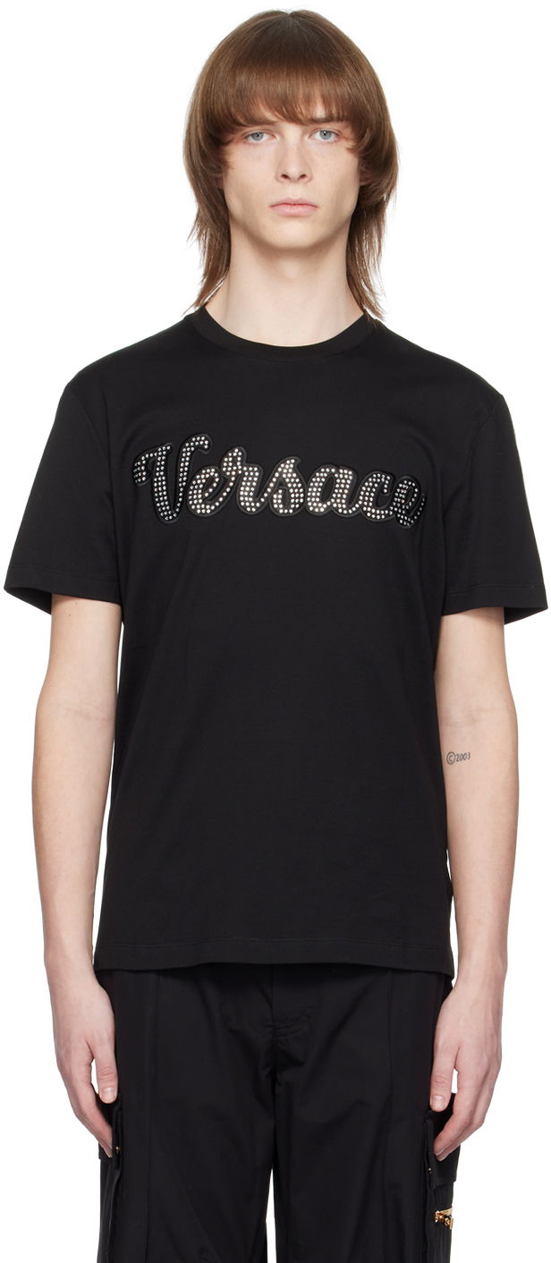 T-shirt Versace Crystal Varsity T-Shirt Sort | 1008464 1A06054, 0