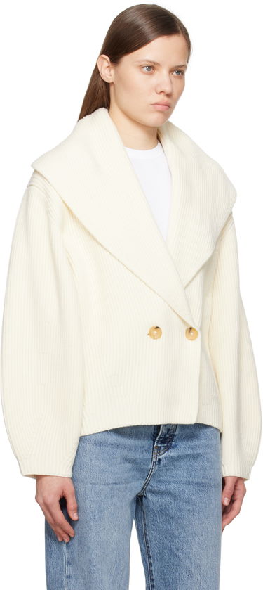 Sweater TOTEME TOTEME Shawl-Lapel Knit Cardigan Sort | 251-WRT4354-YA0110, 4