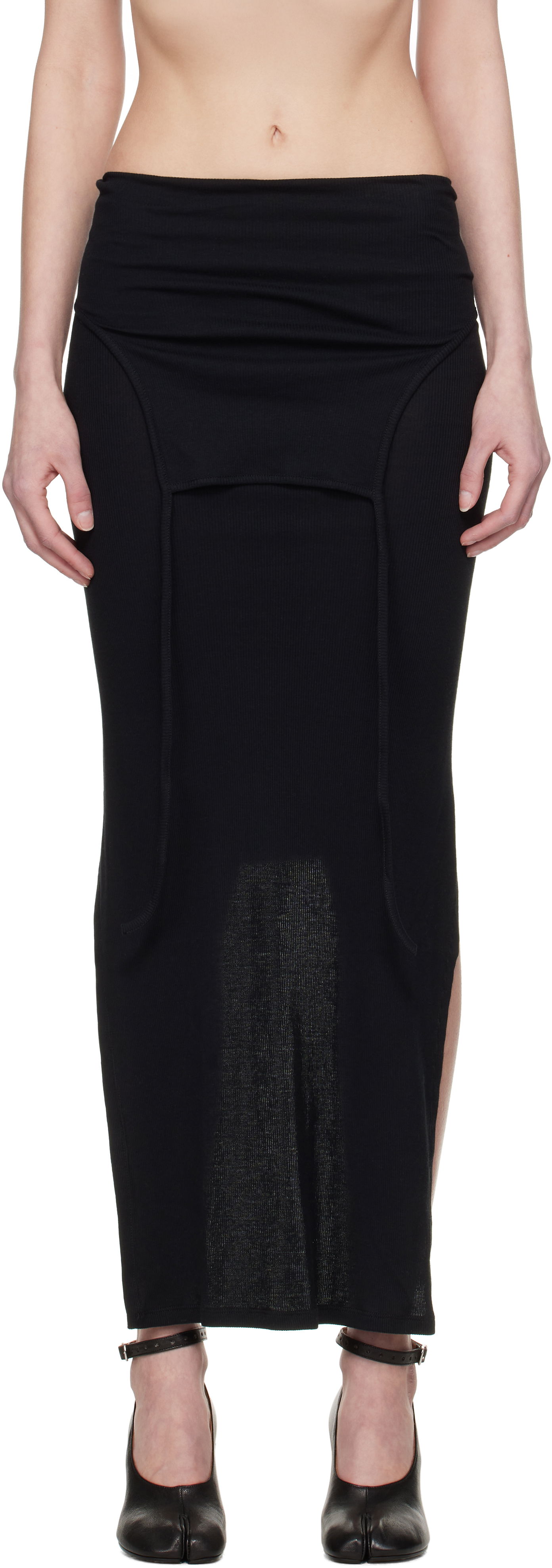 Nederdel Eckhaus Latta Eckhaus Latta Flip Midi Skirt Sort | 1206-EL-PS25-A -, 0