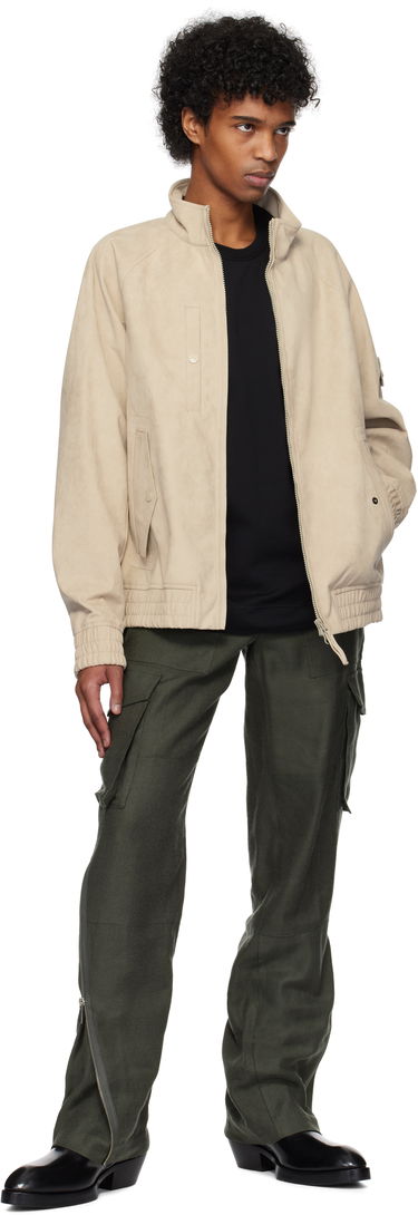 Bomberjakke Stone Island Stone Island Faux-Suede Bomber Jacket Beige | K1S15 4100027 S00F2, 4
