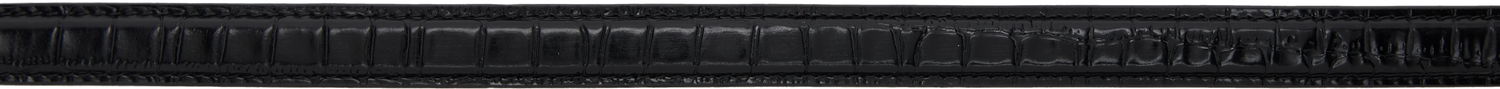 Bælter Anine Bing Croc Embossed Leather Belt Sort | A-12-10219-BLK1, 1