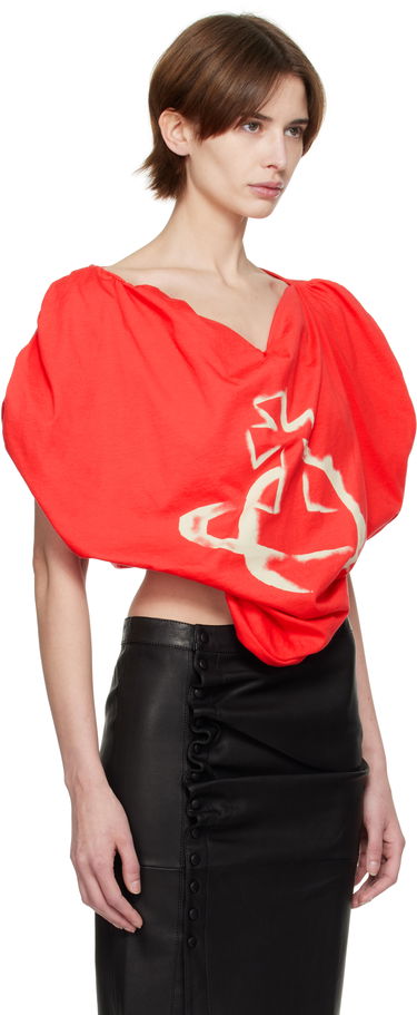 T-shirt Vivienne Westwood Vivienne Westwood Stencil Orb Heart Blouse Rød | 1G01000S-J001M-, 1