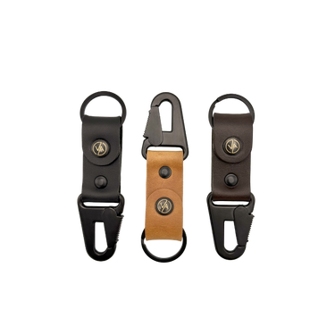 Nøgleringe Vasky Leather Keychain with Carabiner Brun | A-0223-004, 1