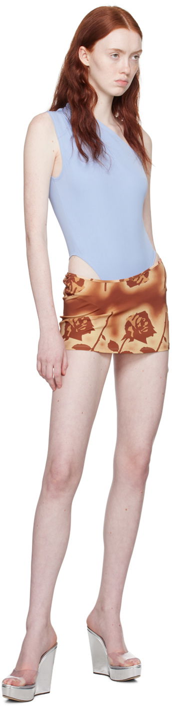 Krop Miaou Miaou One Shoulder Thong Bodysuit Blå | 6005VCJALL, 4