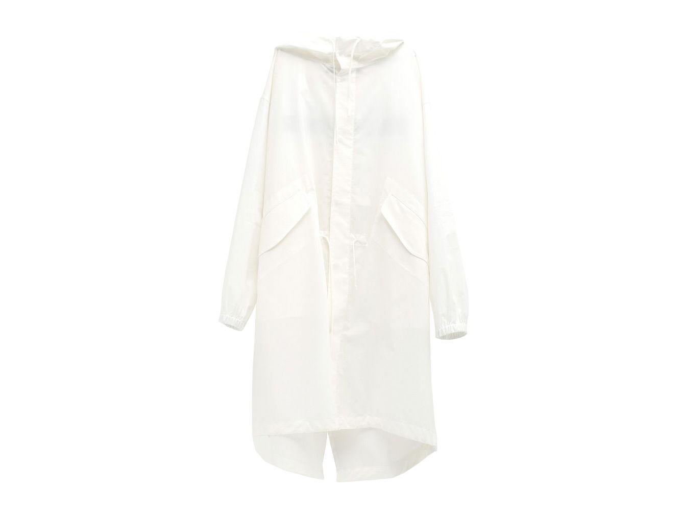 Regnfrakke Jil Sander Logo Print Hooded Rain Coat Hvid | JSIU470231MU245036-M05, 0