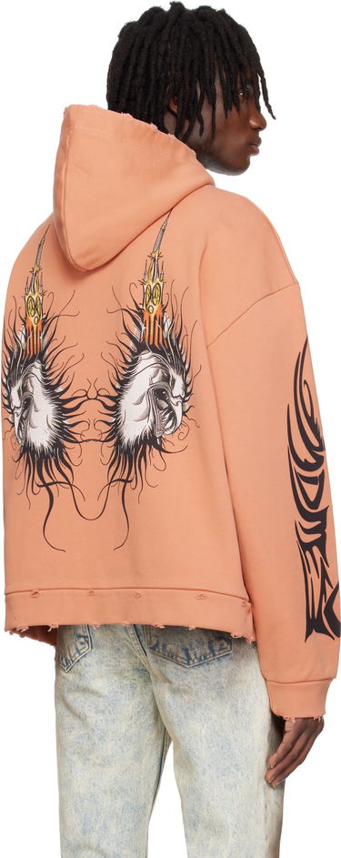 Sweatshirt Who Decides War Who Decides War Nefarious Winged Graphic Hoodie Orange | 1110400004SS25, 2