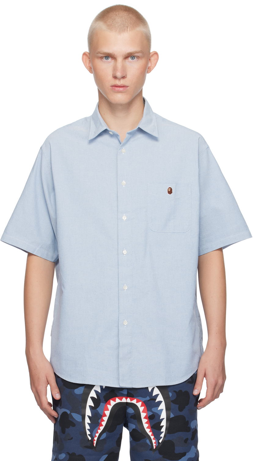 Skjorte BAPE Cordura Shirt Blå | 001SRK301003M