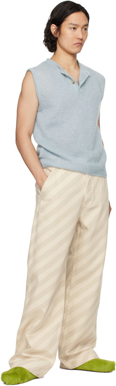 Bukser Marni Marni Striped High-Waist Jeans Beige | PUJU0101A0 USCX37, 3