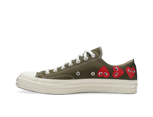 Limited Edition Converse Comme des Garçons Play x Chuck 70 Low Top "Multi Heart" Grøn | 162976C
