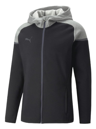 Sweatshirt Puma teamCup Casuals Full-Zip Hoodie Sort | 65798703