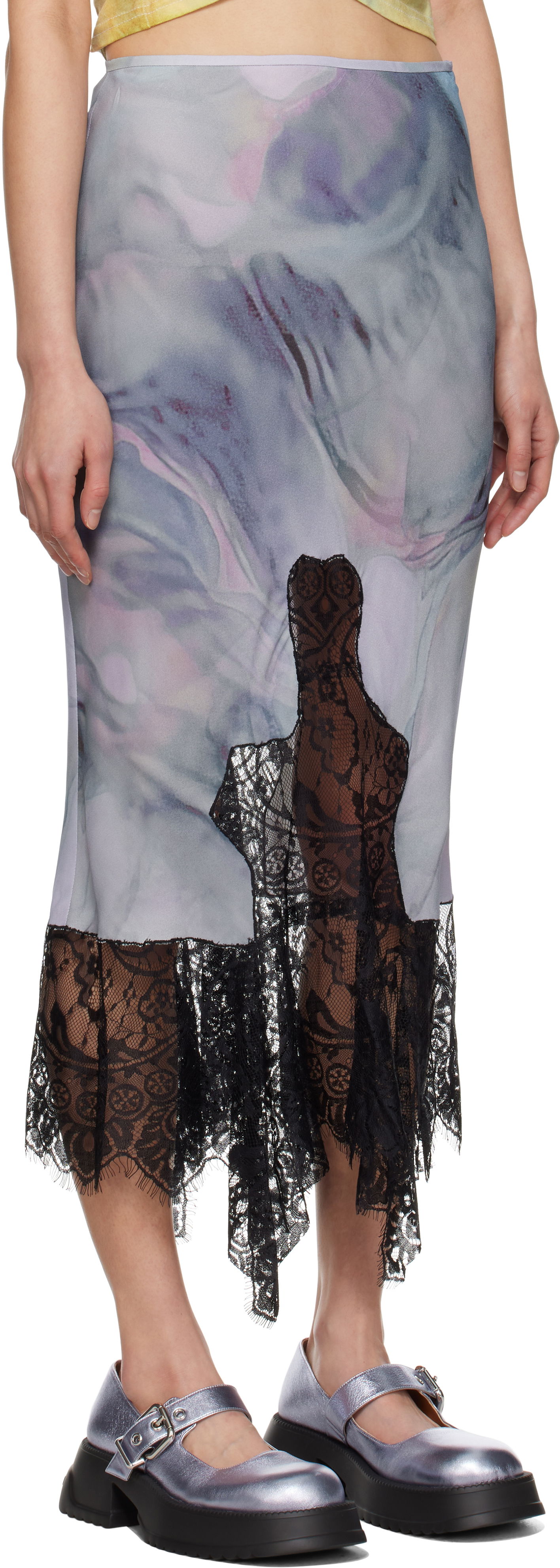 Nederdel Collina Strada Collina Strada Hiss Lace Midi Skirt Flerfarvet | XX7120, 1