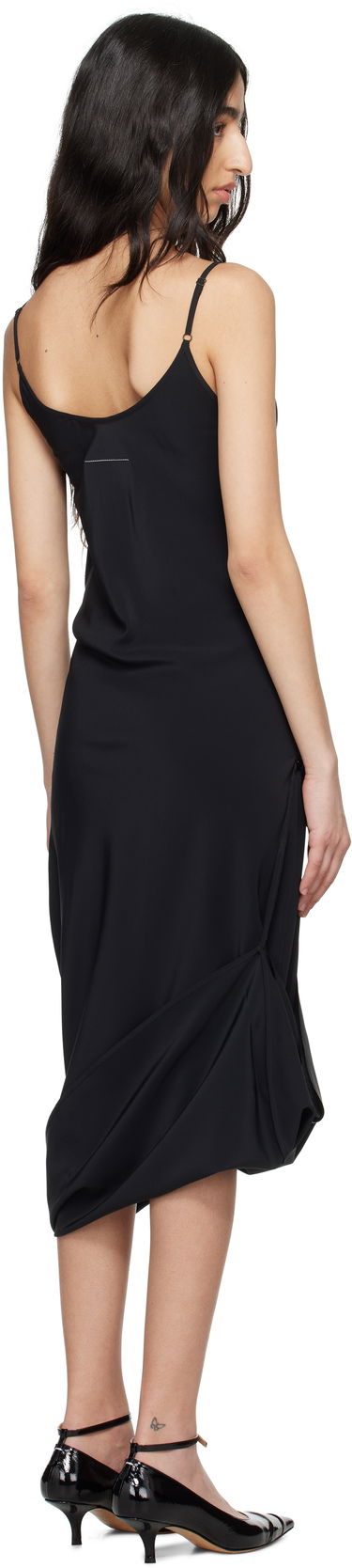 Kjole Maison Margiela MM6 Maison Margiela Silk Maxi Slip Dress Sort | S62DG0047 M35441, 2
