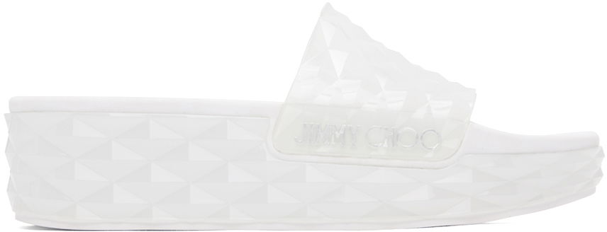 Tilbehør Jimmy Choo Jimmy Choo Diamond Slides Hvid | DIAMOND SLIDE RUB, 0