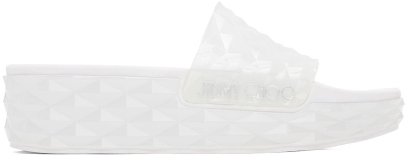 Tilbehør Jimmy Choo Jimmy Choo Diamond Slides Hvid | DIAMOND SLIDE RUB