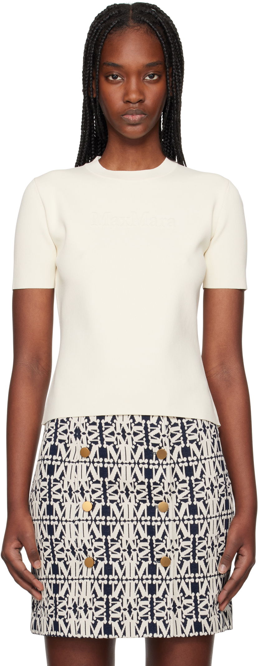 Sweater Max Mara Max Mara Segale Knit Sweater Hvid | 2511361078600