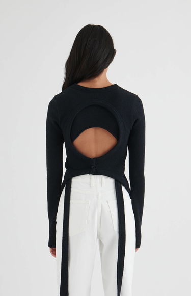 T-shirt AXEL ARIGATO Fleur Open Back Top Sort | A2098001, 3