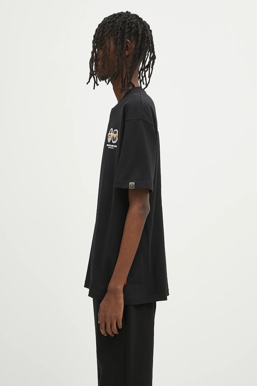 T-shirt AAPE by A Bathing Ape AAPE By A Bathing Ape Basic Aaper Graphic T-Shirt Sort | AAPTEM1675XXO, 1