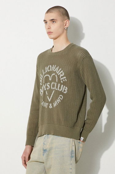 Sweater BILLIONAIRE BOYS CLUB Billionaire Boys Club Heart & Mind Stencil Logo Jumper Grøn | B24224, 3