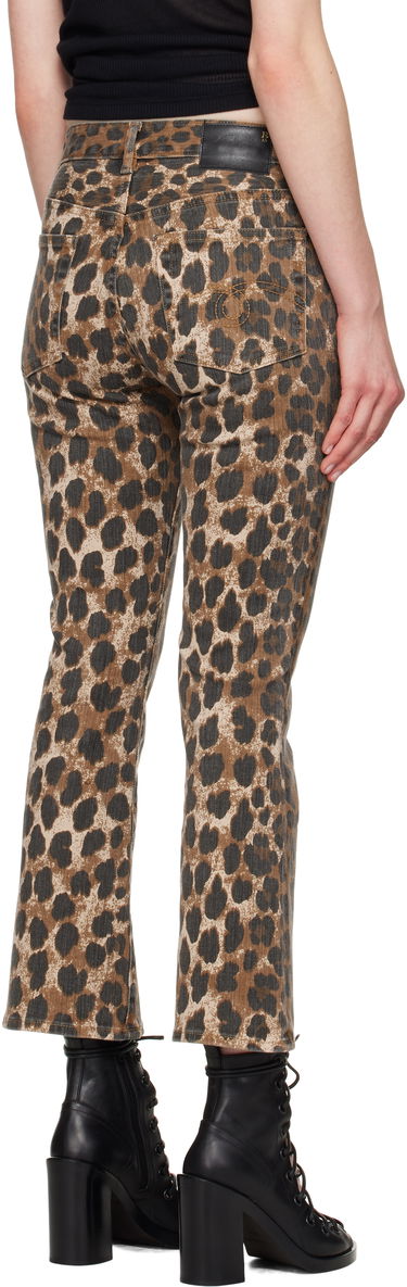Jeans R13 R13 Leopard Print Kick Fit Jeans Brun | R13W0009-D278A, 2