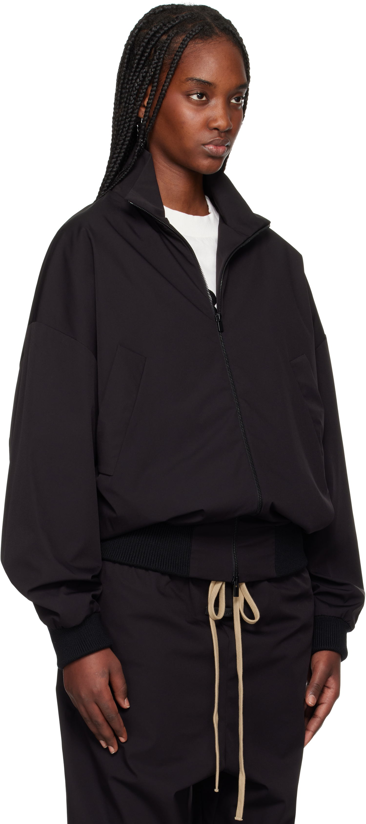 Bomberjakke Fear of God Fear of God Nylon Track Jacket Sort | FGE230-327PON, 1