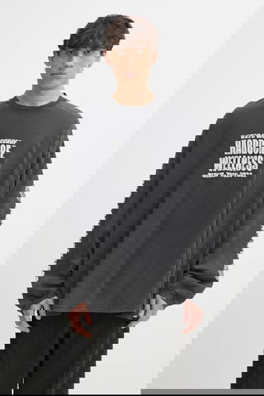 T-shirt 032C 032C Hardcore Wellness Long-Sleeve T-Shirt Grå | F25.URC.0274.050, 0
