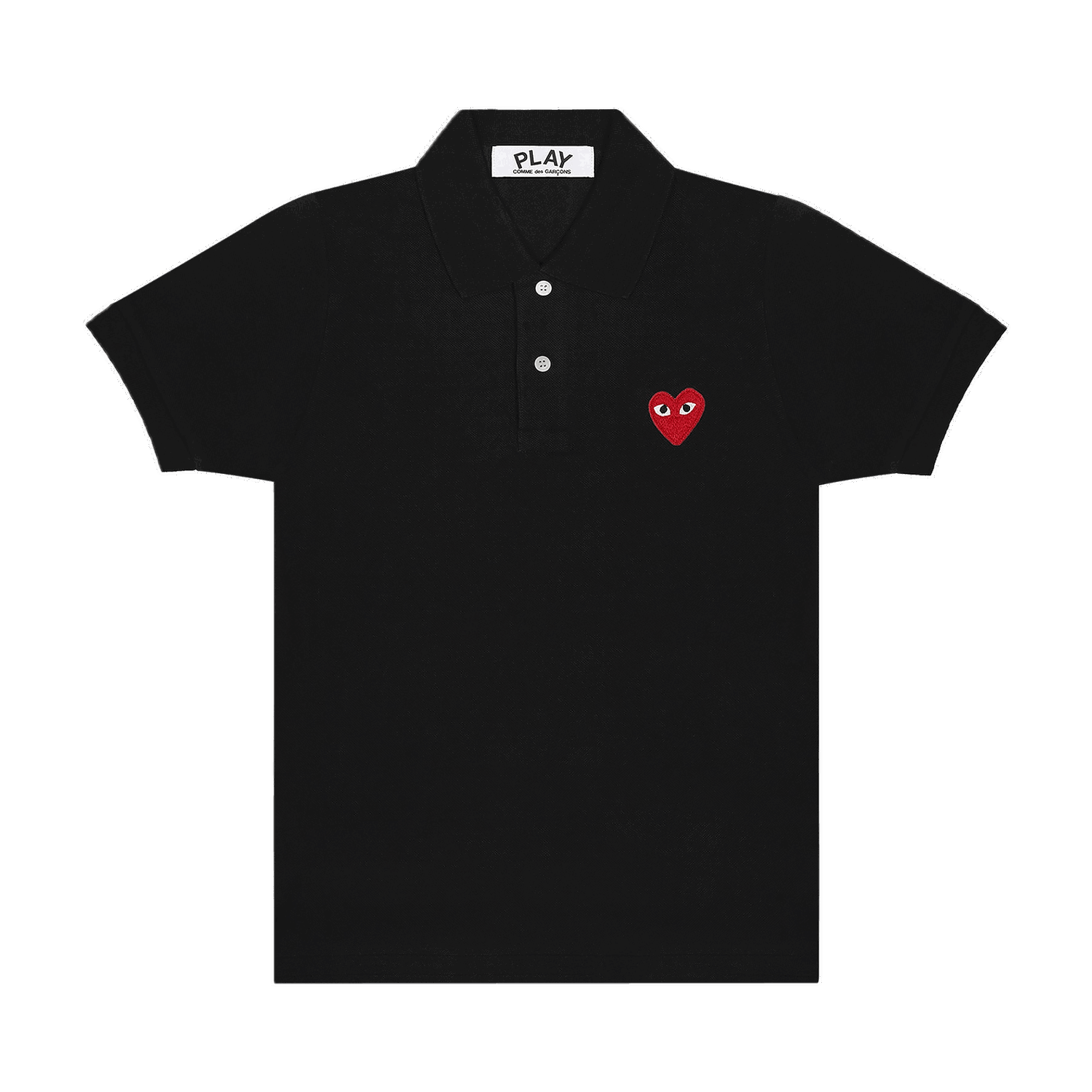 Polo skjorte Comme des Garçons Play Heart Polo Tee Sort | AZ T006 051 1, 0