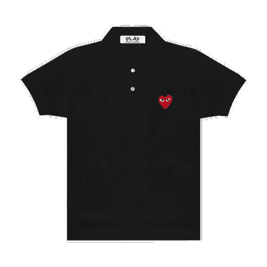 Polo skjorte Comme des Garçons Play Heart Polo Tee Sort | AZ T006 051 1, 0