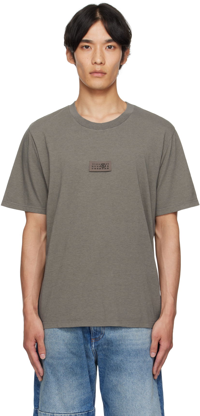T-shirt Maison Margiela MM6 Maison Margiela Logo Patch T-Shirt Grå | SH0GC0059 M20048