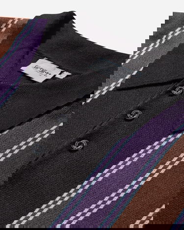 Sweater Carhartt WIP Longsleeve Polo Sweater Stripe Sort | I034032 2KFXX, 3