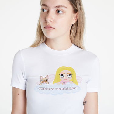 T-shirt Chiara Ferragni Mascotte & Matilda T-Shirt Hvid | 73CBHT20CJT04003, 2