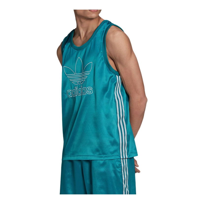 Tanktop adidas Originals Originals Embroidered Sleeveless Vest Grøn | H11436