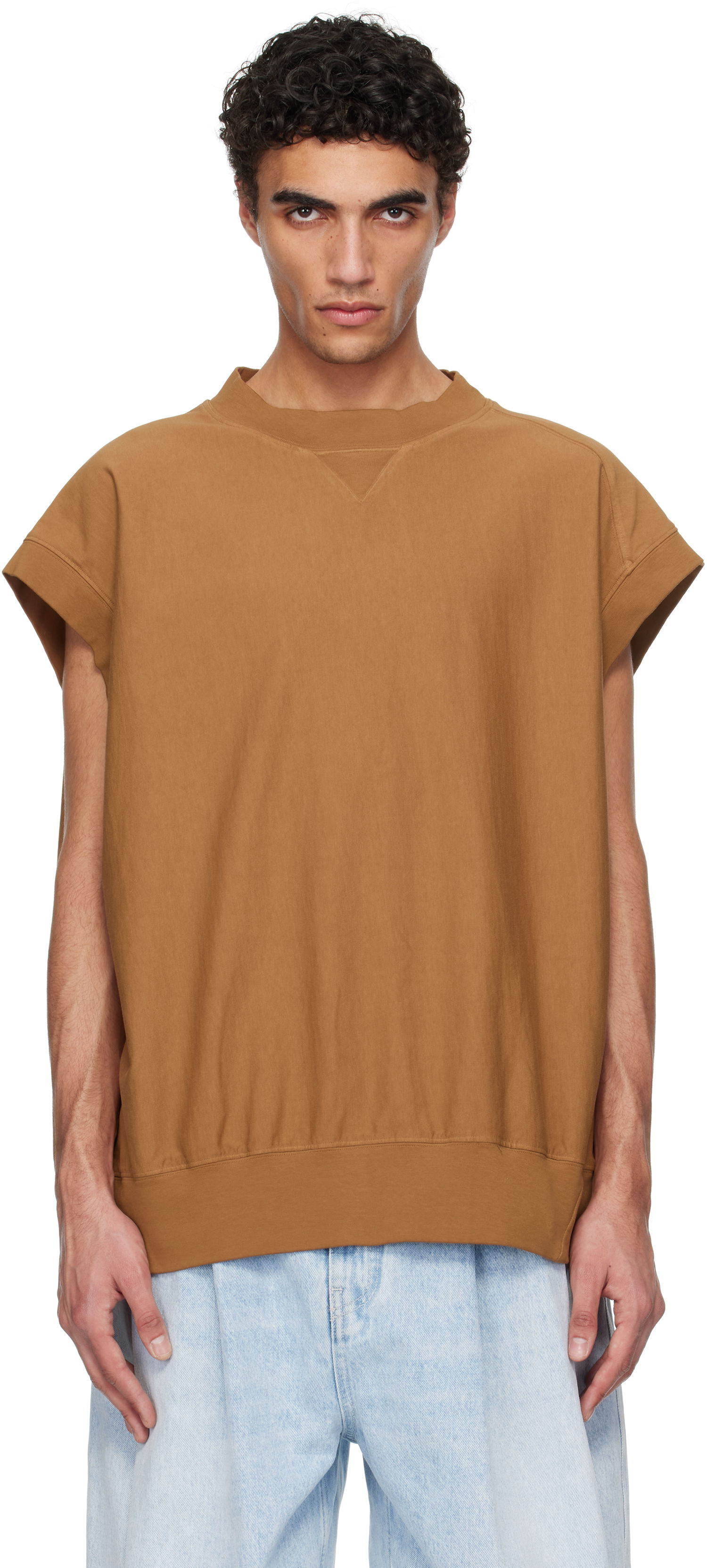 Sweater HED MAYNER Hed Mayner Cap Sleeve Sweatshirt Brun | HMMA70013T-HA082A, 0