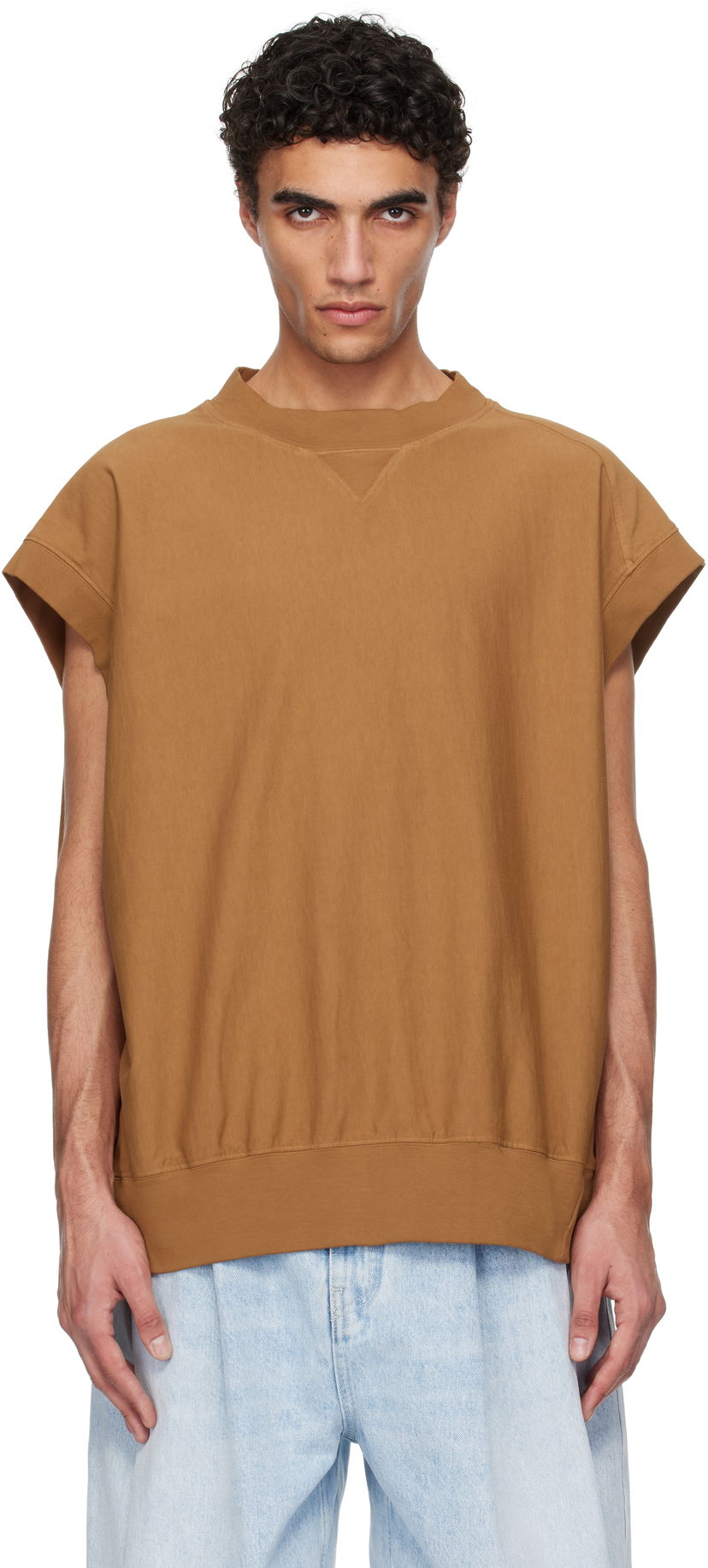 Sweater HED MAYNER Hed Mayner Cap Sleeve Sweatshirt Brun | HMMA70013T-HA082A