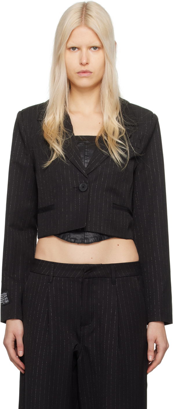 Jakke Ksubi London Crop Blazer Sort | WPS24JK006, 0