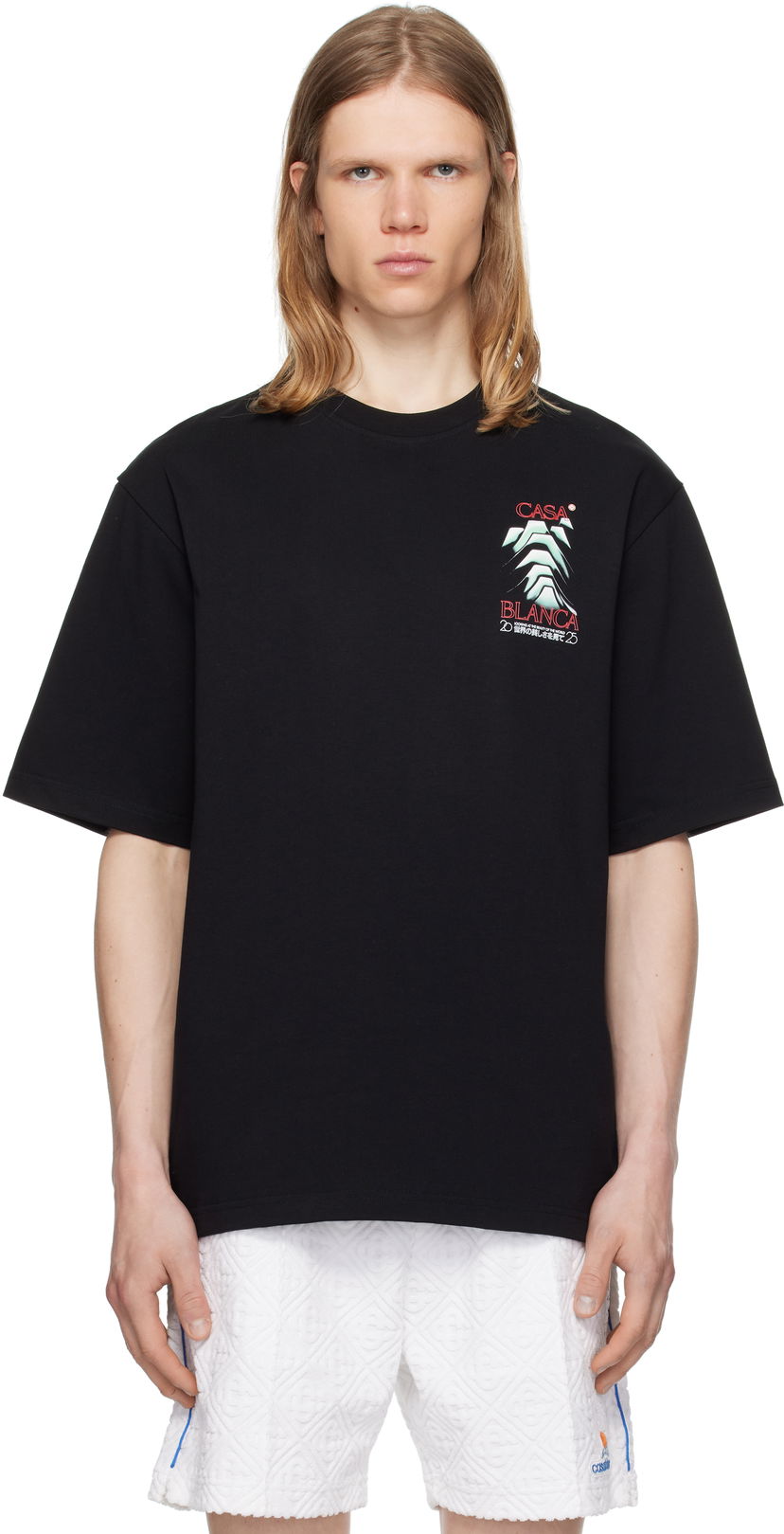 T-shirt Casablanca Casablanca Frosty Mountain T-Shirt Sort | MPF25-JTS-044-06