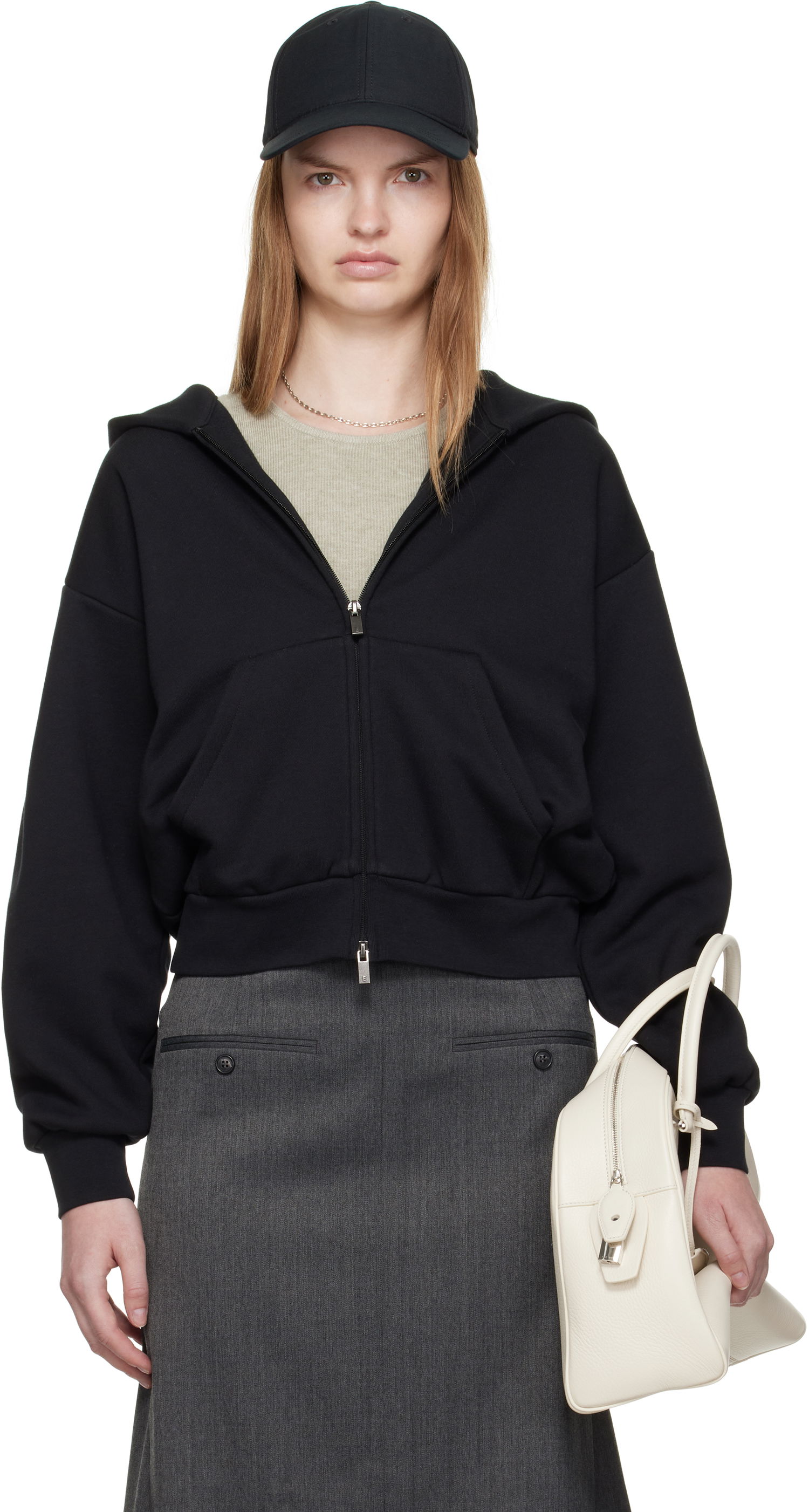 Sweatshirt Fear of God Fear of God ESSENTIALS Classic Fit Zip-Up Hoodie Sort | 192SP255090FW, 0