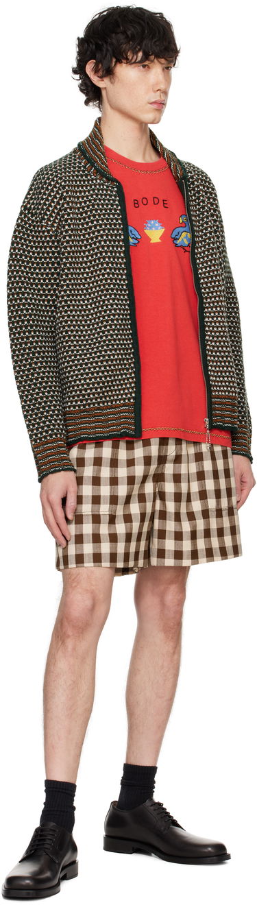 Sweater Bode Bode Schenectady Zip-Up Knit Sweater Grøn | MRF24KT018, 3