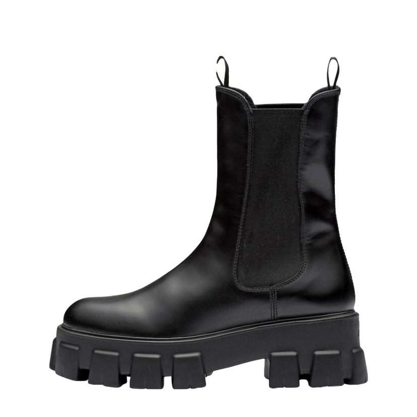 Sneakers og sko Prada Monolith 55mm Ankle Boot Black Brushed Leather Sort | 1U749M_B4L_F0002_F_B055