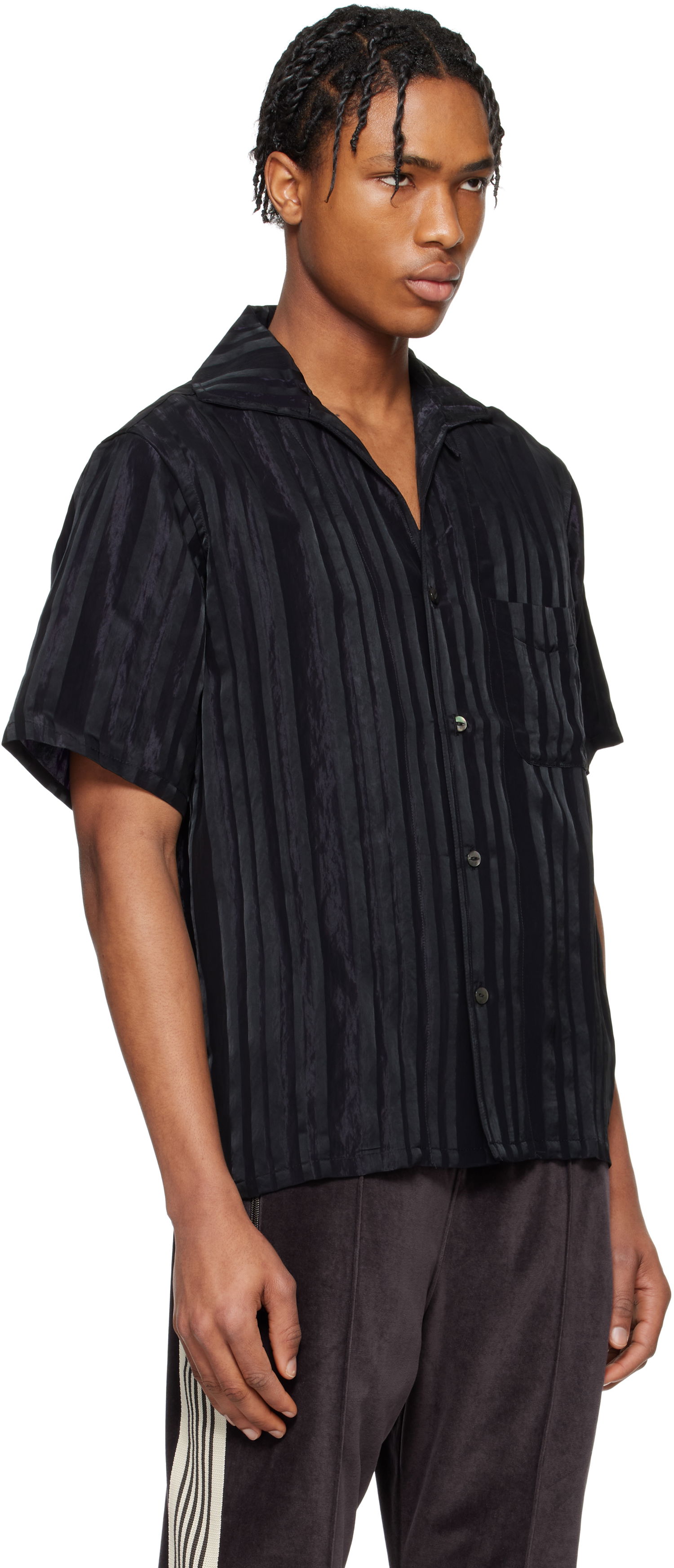 Skjorte Needles NEEDLES Italian Collar Shirt Sort | QV126, 1
