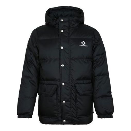 Puffer jakke Converse Converse Down Fill Puffer Jacket Sort | 10006880-A01