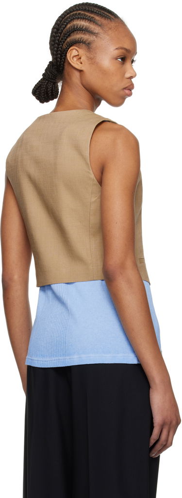 Vest MSGM MSGM Button Vest Brun | 3841MDW01 257106, 2