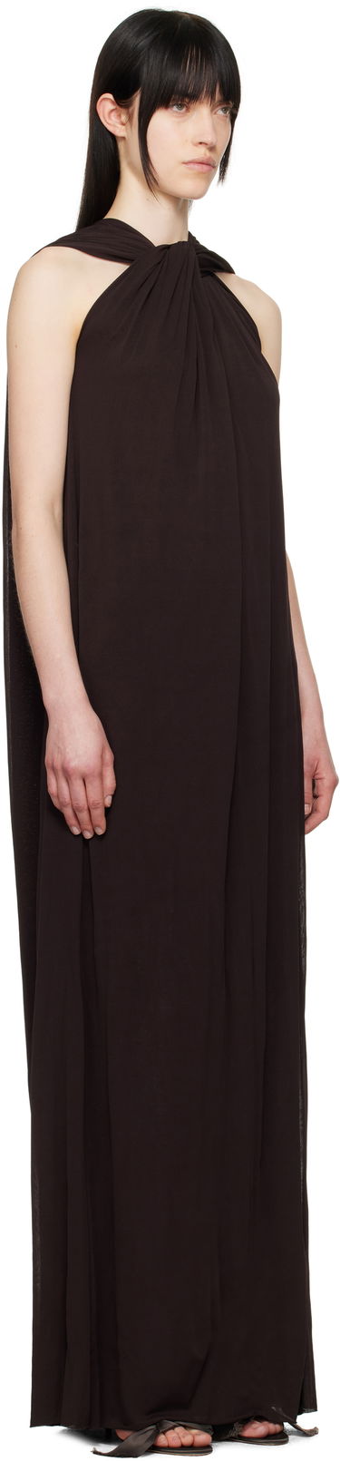 Kjole Jil Sander Jil Sander Draped Maxi Dress Brun | J02CT0473_J20041, 1