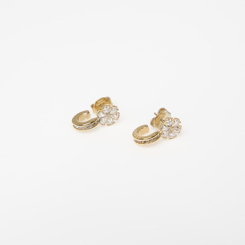 Øreringe GUESS Lily Floral Stone Stud Earrings Gul | JUBE05110JWYG-GOLD
